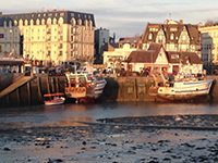 The fishing port of Trouville on sea